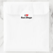 I Love San Diego Ronde Sticker (Tas)