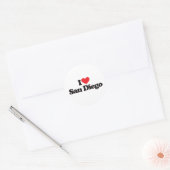 I Love San Diego Ronde Sticker (Envelop)