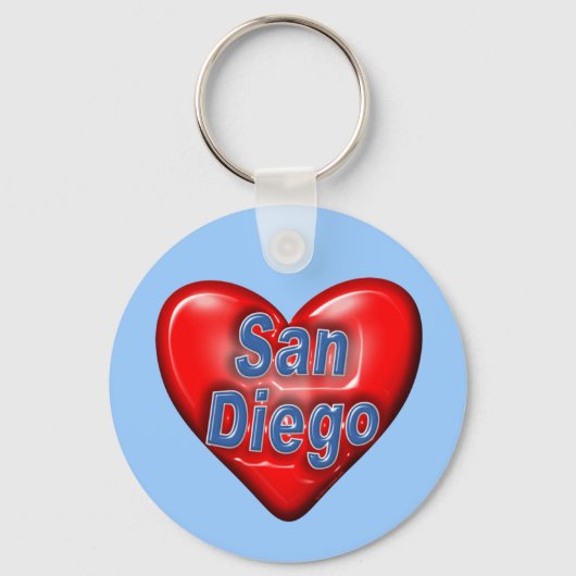I Love San Diego Sleutelhanger (Voorkant)