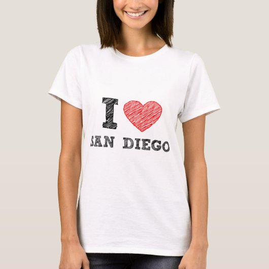 I Love San Diego T-shirt (Voorkant)