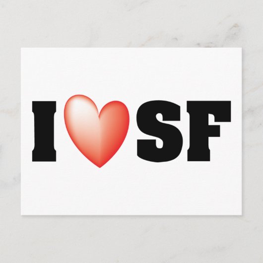 I Love San Francisco Briefkaart (Voorkant)