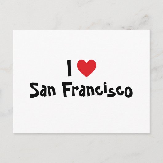 I Love San Francisco Briefkaart (Voorkant)