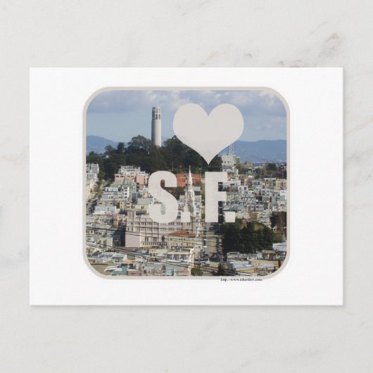 I Love San Francisco Briefkaart (Voorkant)