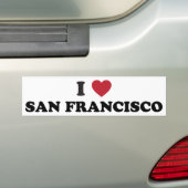 I Love San Francisco Bumpersticker (Op auto)