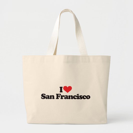 I Love San Francisco Grote Tote Bag (Voorkant)