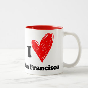 I love San Francisco Tweekleurige Koffiemok