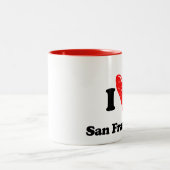 I love San Francisco Tweekleurige Koffiemok (Center)