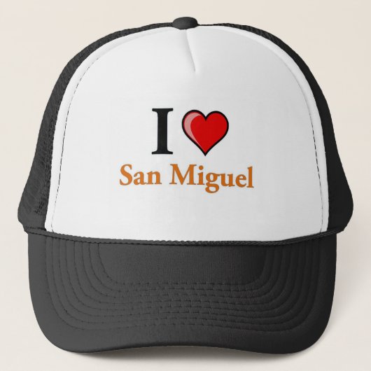 I Love San Miguel Trucker Pet (Voorkant)