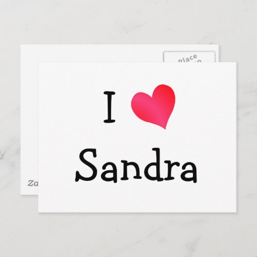 I Love Sandra Briefkaart (Voorkant / Achterkant)