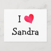 I Love Sandra Briefkaart (Voorkant)