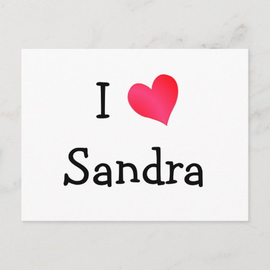 I Love Sandra Briefkaart (Voorkant)
