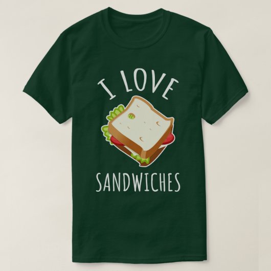 I Love Sandwiches T-shirt (Design voorkant)