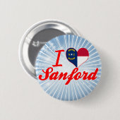 I Love Sanford, North Carolina Ronde Button 5,7 Cm (Voorkant /achterkant)