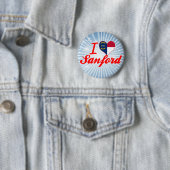 I Love Sanford, North Carolina Ronde Button 5,7 Cm (In situ)