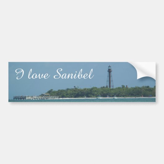 I Love Sanibel bumper sticker (Voorkant)