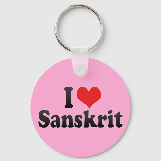 I Love Sanskrit Sleutelhanger (Voorkant)