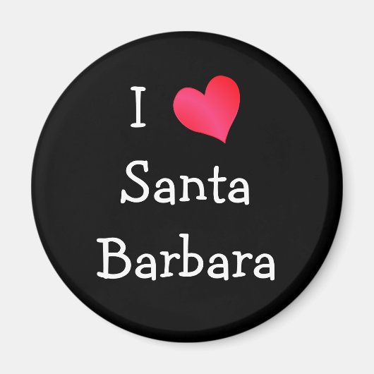 I Love Santa Barbara Magneet (Voorkant)