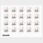 I Love Santa Classic Round Sticker (Vel)
