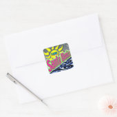 "I LOVE Santa Monica: Night Sunshine" Sticker! Vierkante Sticker (Envelop)