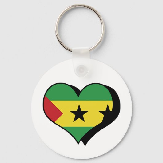 I Love Sao Tomome and Principe Sleutelhanger (Voorkant)