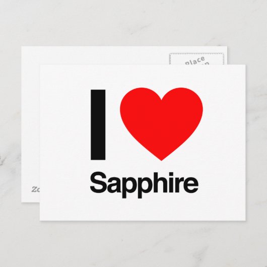 i love sapphire briefkaart (Voorkant / Achterkant)