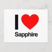 i love sapphire briefkaart (Voorkant)