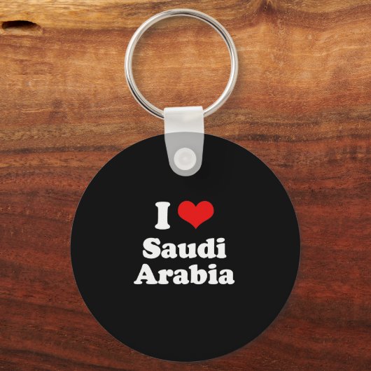 I Love Saudi Arabia Tshirt Sleutelhanger (Voorkant)