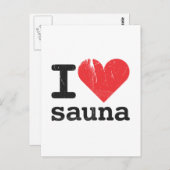 I Love Sauna Briefkaart (Voorkant / Achterkant)