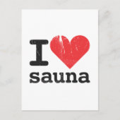 I Love Sauna Briefkaart (Voorkant)