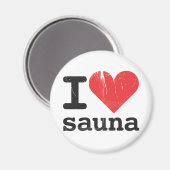 I Love Sauna Magneet (Voorkant / Achterkant)