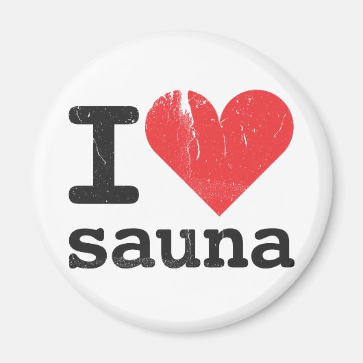 I Love Sauna Magneet (Voorkant)