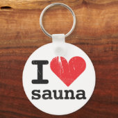 I Love Sauna Sleutelhanger (Voorkant)