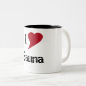 I Love Sauna Tweekleurige Koffiemok (Voorkant rechts)