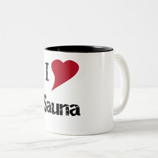 I Love Sauna Tweekleurige Koffiemok (Voorkant rechts)