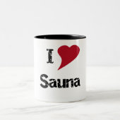I Love Sauna Tweekleurige Koffiemok (Center)