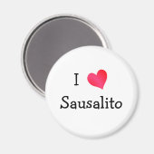 I Love Sausalito Magneet (Voorkant / Achterkant)