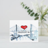 I love Savannah Ga Briefkaart (Staand voorkant)