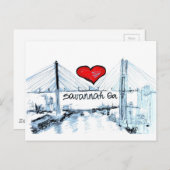 I love Savannah Ga Briefkaart (Voorkant / Achterkant)