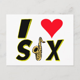 I Love Sax Briefkaart
