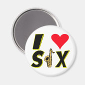 I Love Sax Magneet (Voorkant / Achterkant)