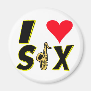 I Love Sax Magneet