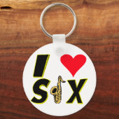 I Love Sax Sleutelhanger (Voorkant)