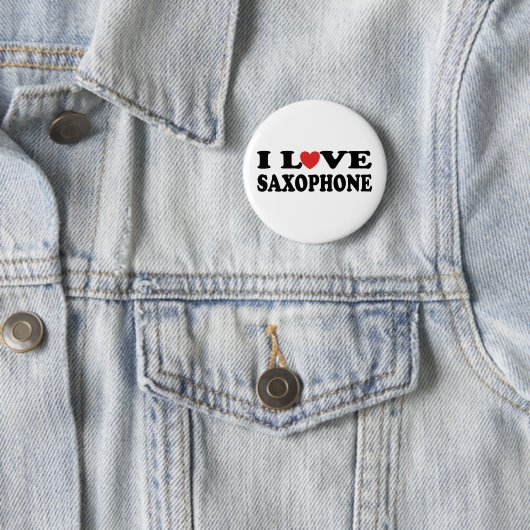 I Love Saxophone Button (In situ)