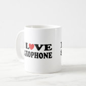 I Love Saxophone Koffiemok (Voorkant links)