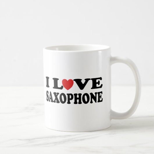 I Love Saxophone Koffiemok (Rechts)