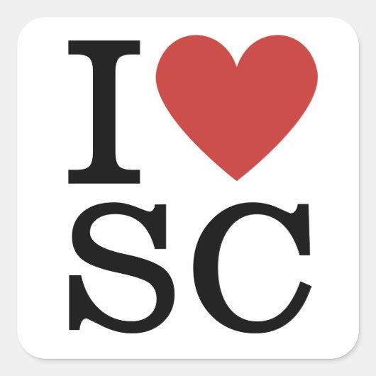 I ❤️ Love SC - Supply Chain STICKER (Voorkant)