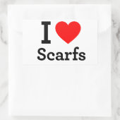 I Love Scarfs Rechthoekige Sticker (Tas)