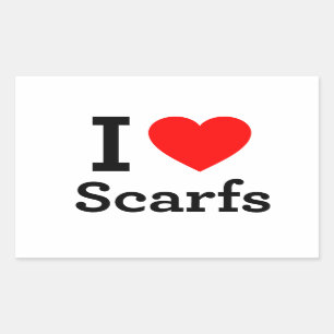 I Love Scarfs Rechthoekige Sticker