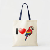 I Love Scarlet Macaws Tote Bag (Voorkant)