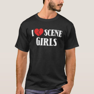 I Love Scene Girls 90 s 2000 s Gothic Punk Emo Bro T-shirt